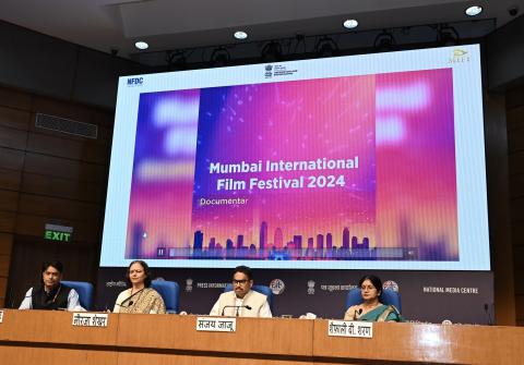 The Secretary, Ministry of Information and Broadcasting, Shri Sanjay Jaju addressing a Curtain Raiser Press Conference on 18th edition of the Mumbai International Film Festival at National Media Centre, in New Delhi on June 07, 2024.