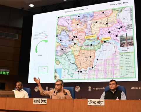 The Union Minister of Railways, Information and Broadcasting and Electronics and Information Technology, Shri Ashwini Vaishnaw briefing the media regarding decision of Cabinet and Cabinet Committee on Economic Affairs, in New Delhi on August 09, 2024.