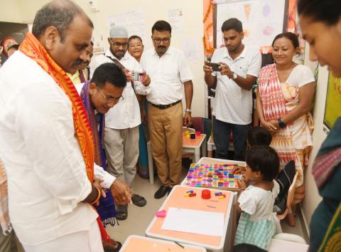 Dr. L. Murugan visits Model Anganawadi centre in Chirang, Assam