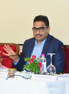 Shri Sanjay Jaju interacting the media during a press conference organized on the 18th edition of Mumbai International Film Festival (MIFF - 2024) 